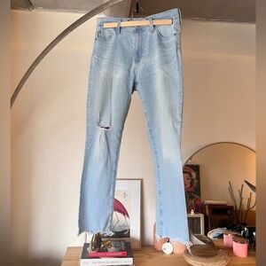 AG Adriano Goldschmied "Mari Crop" 27x27 Straight Leg Light Blue - Japan Denim